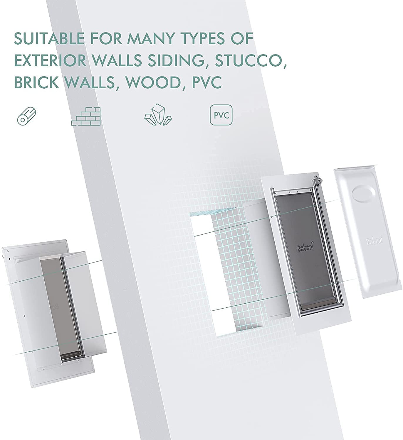 Baboni stainless steel-aluminum frame provides durable security and thermal insulation.