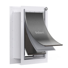 Baboni wall pet door with 3-flap design enabling independent entrances