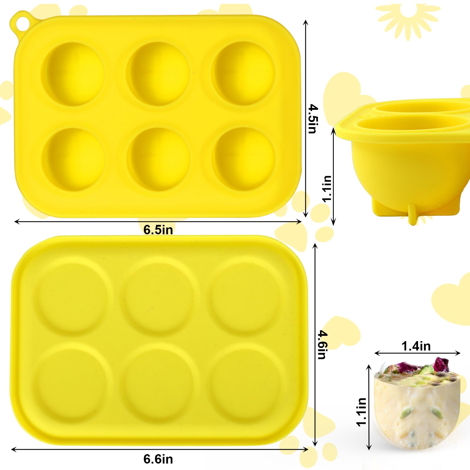 BABORUI BPA-free silicone dog mold highlights safe, reusable material for treats.