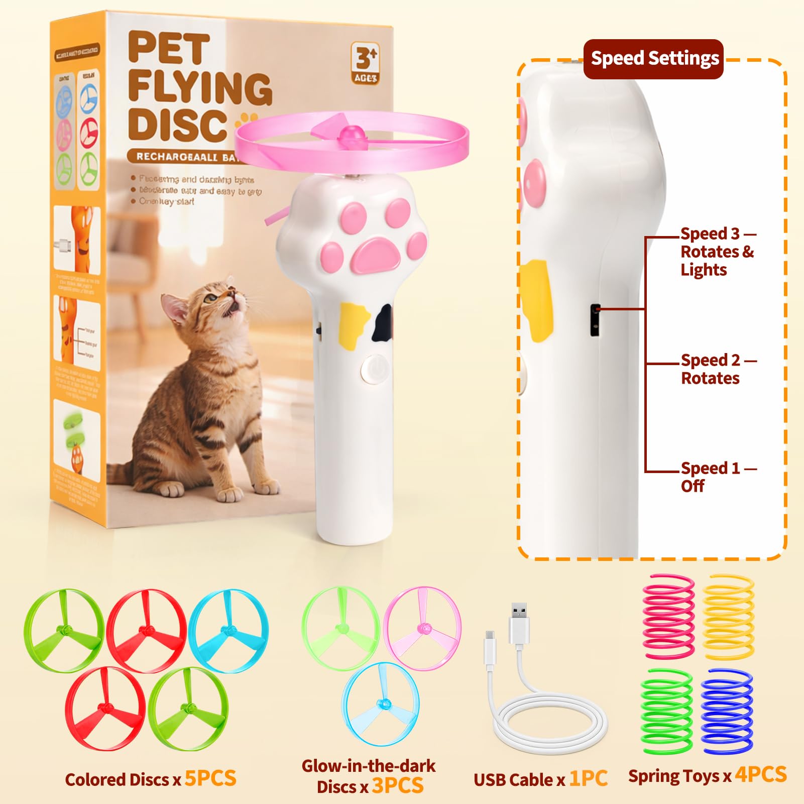 Indoor enrichment tool from BABORUI with ergonomic handle for active cats