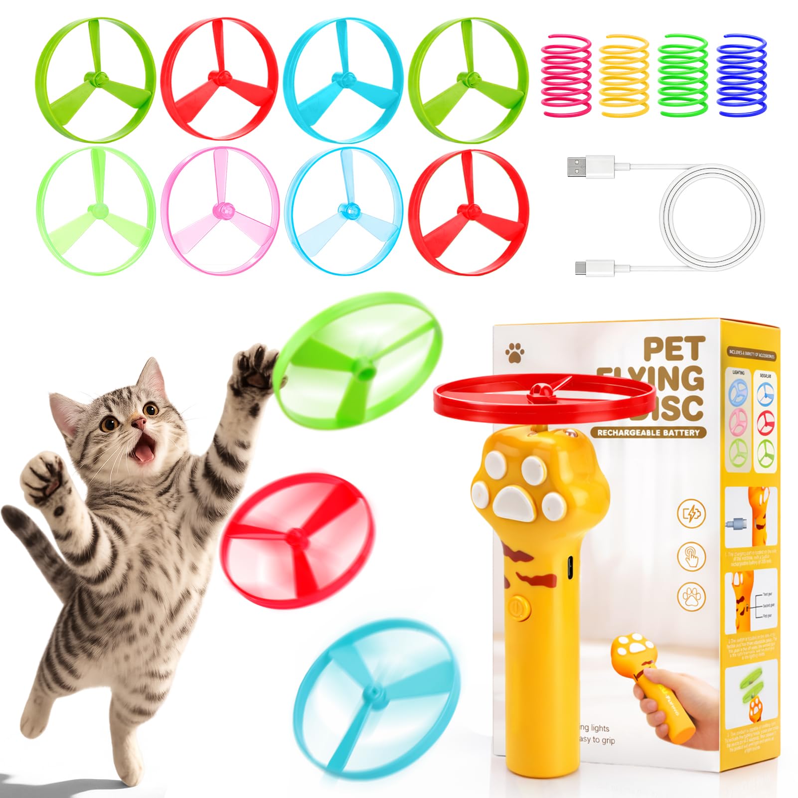 BABORUI disc launcher front view for quick indoor play.