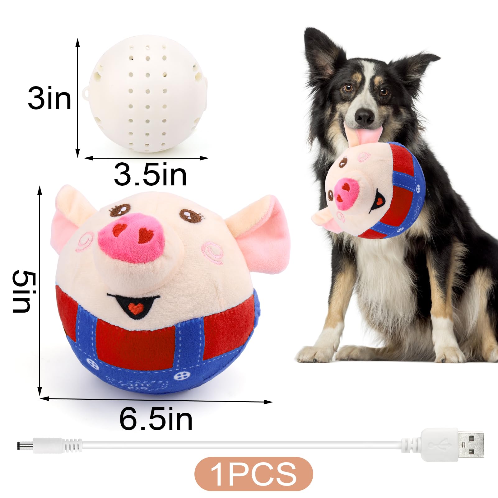 BABORUI pig chew-protected toy guards against bites during play