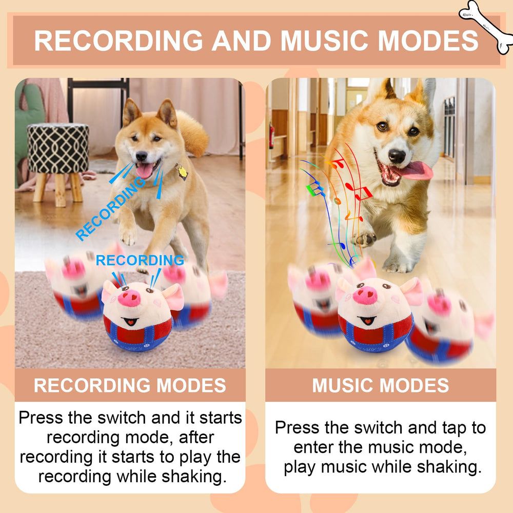 BABORUI pig interactive dog toy music mode keeps dogs entertained and relaxed