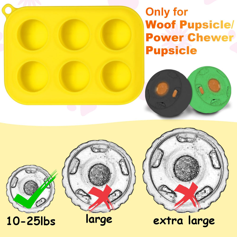 BABORUI woof pupsicle molds with lid shown in a freezer-friendly setup.