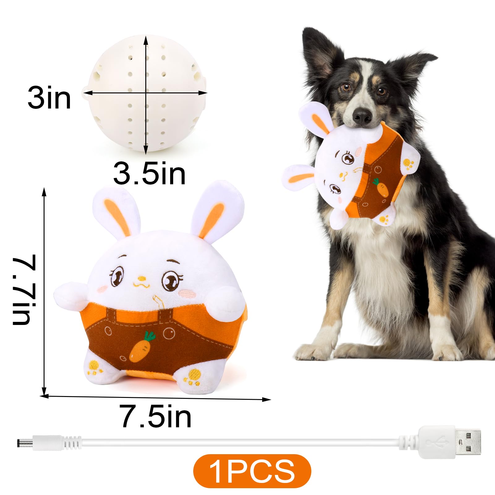 BABORUI Bunny thick protector resists bites for durable fun.