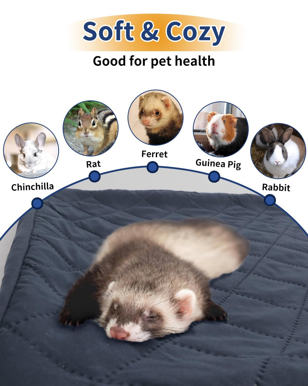 Babvl plush gridded fleece provides a soft, warm surface for tiny paws.