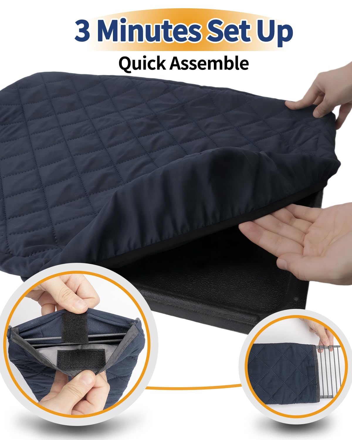 Babvl secure elastic edges prevent slipping on pans and shelves.