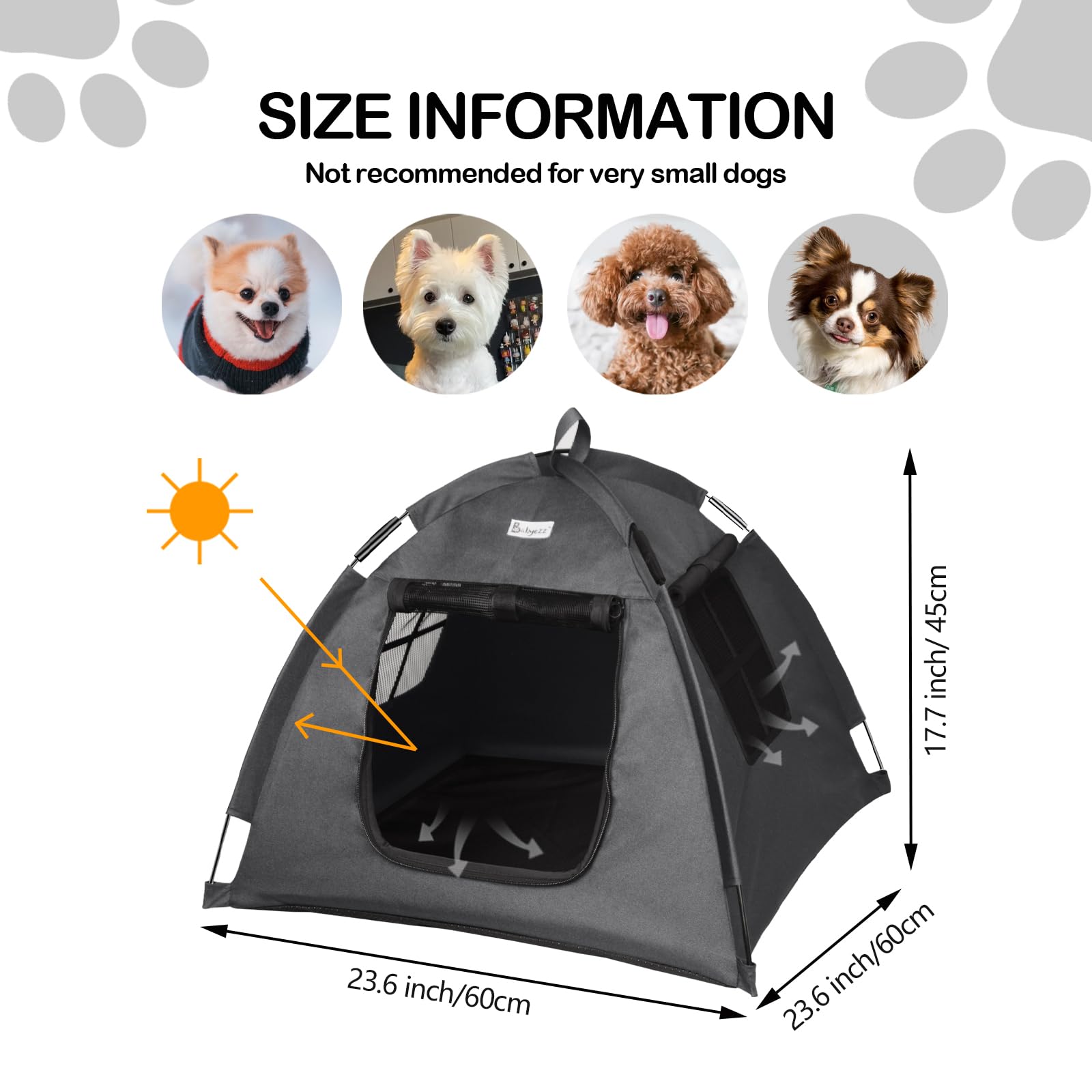 Babyezz cat tent waterproof design for outdoor adventures.