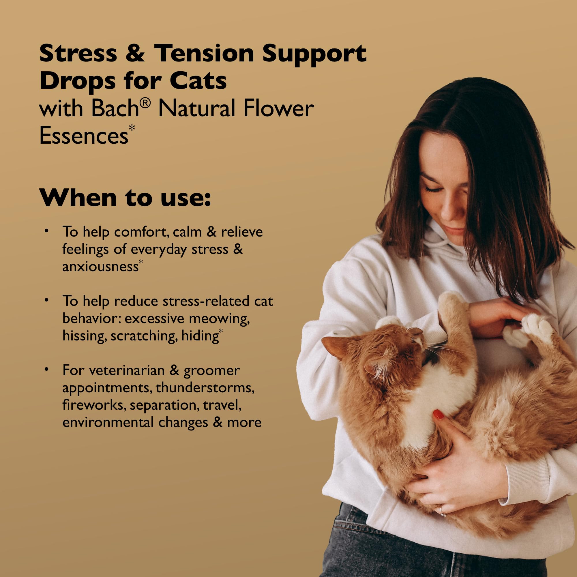 Bach Rescue Remedy Cat drops being administered directly to a cat.