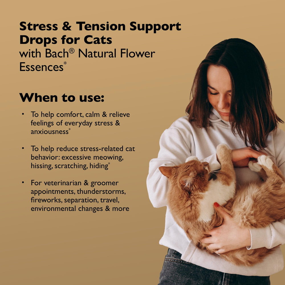 Bach Rescue Remedy Cat drops being administered directly to a cat.