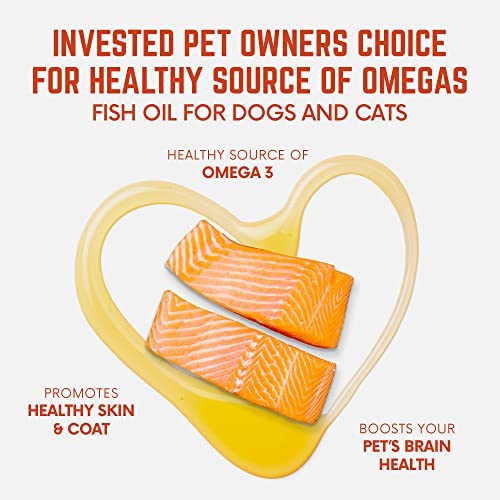 Back 40 Dogs Alaskan fish oil near dog bowls