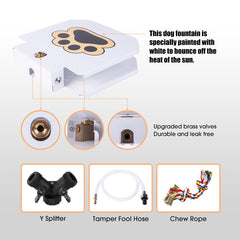 BACOENG dog sprinkler paw-activated feature minimizes mess and promotes easy hydration.