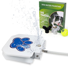 BACOENG dog water fountain with paw activation for easy water access.