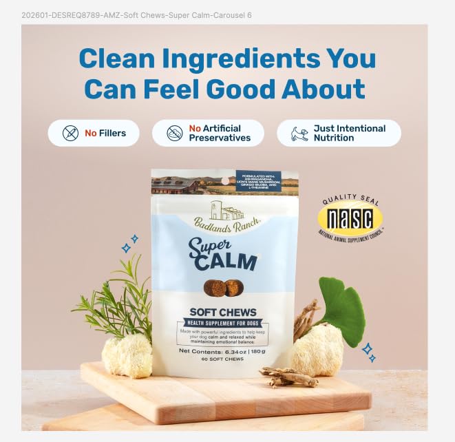Badlands Ranch Ashwagandha and Lion’s Mane blend signals natural calm potential.