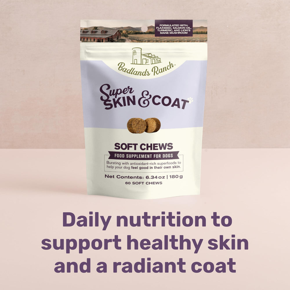 Badlands Ranch packaging shows natural ingredients with no artificial additives.
