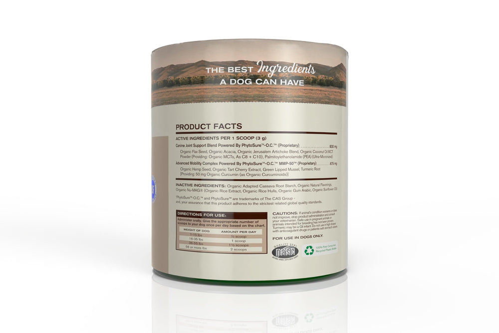 Badlands Ranch Super Mobility jar label showing ingredients and usage
