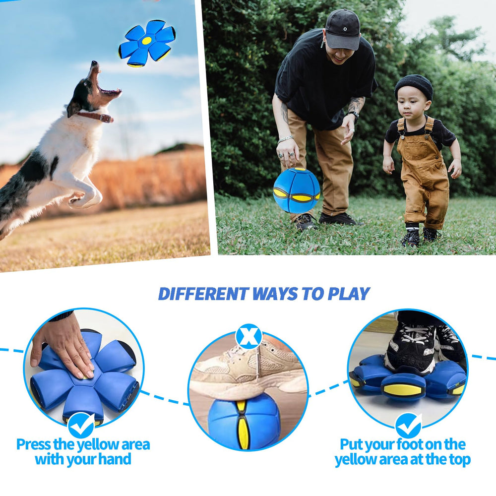 Badwalt Magic Bouncing Ball dog play action highlighting exercise.