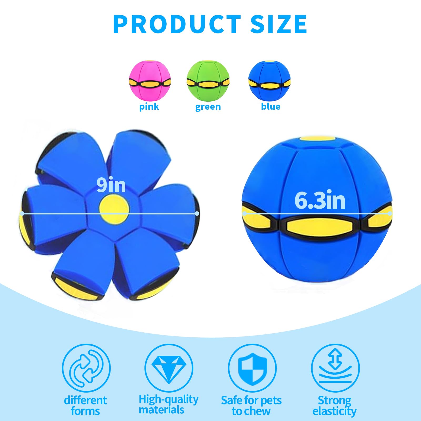 BADWALT Magic Bouncing Ball two pack enables quick shape switching during play