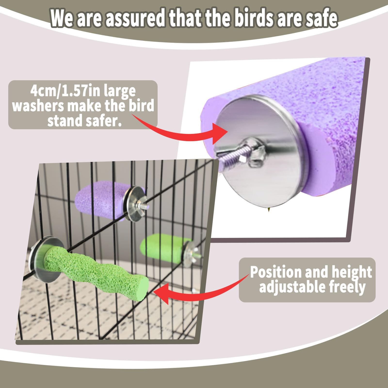 Baeruuss natural nail and beak maintenance perch for grooming