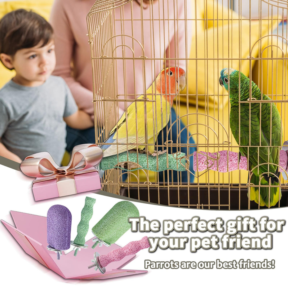 Baeruuss porous resin bird perches resist water and odors