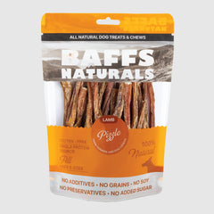 Baffs Naturals Lamb Pizzle Sticks Pack, long-lasting chew for dogs of all sizes.