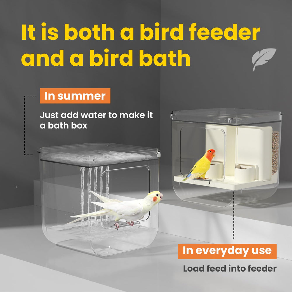 BAGHPBM Easy-install hanging hooks secure the feeder to cages.