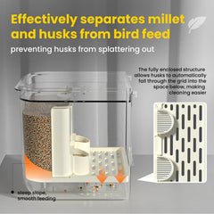 BAGHPBM Transparent seed container showing seed levels at a glance.
