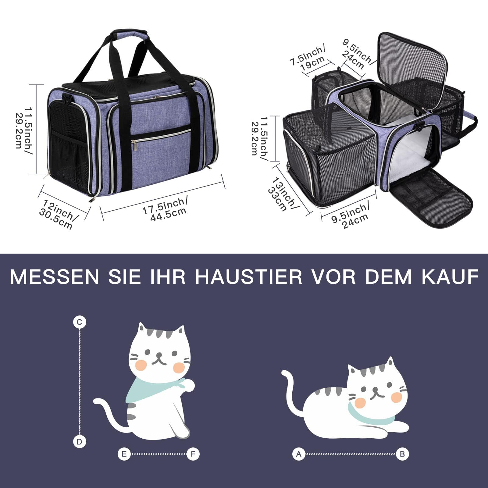 Baglher airline-approved pet carrier fits under the seat