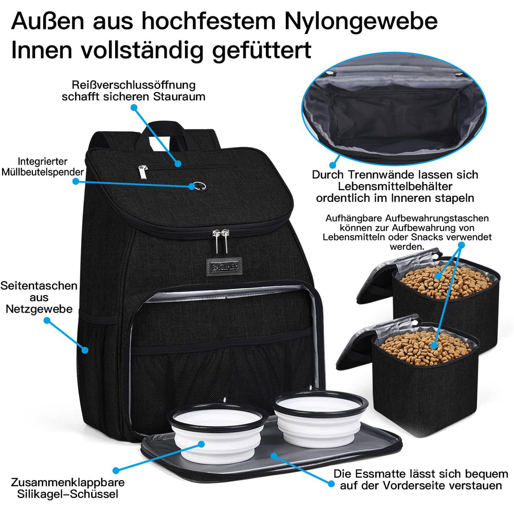 BAGLHER Travel Bag front pocket opens as a feeding pad for quick meals.