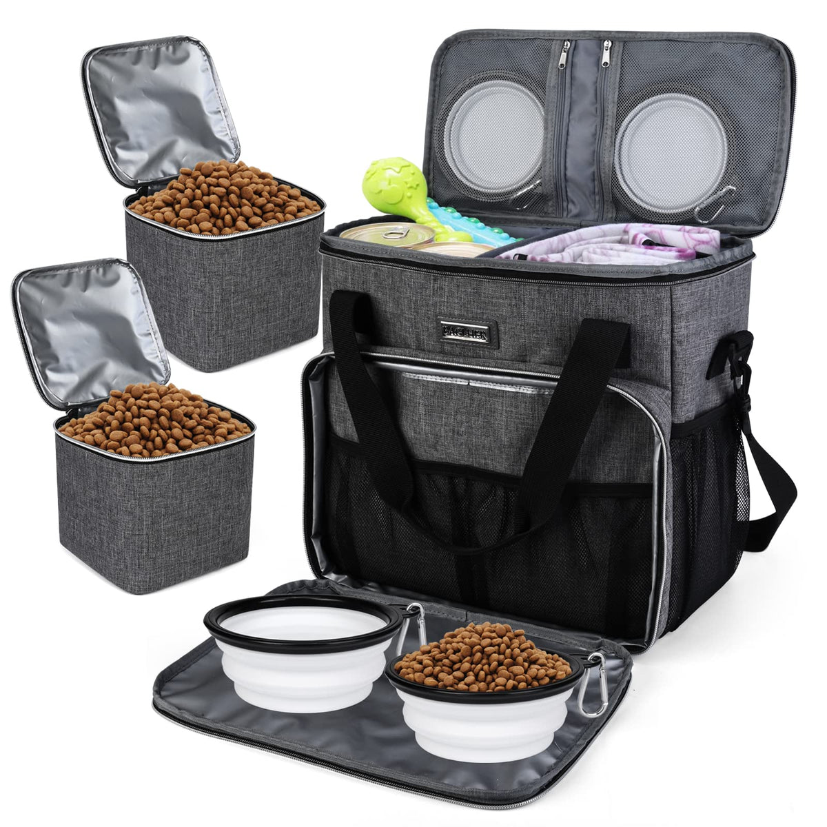 BAGLHER dog travel bag main compartment for organized packing