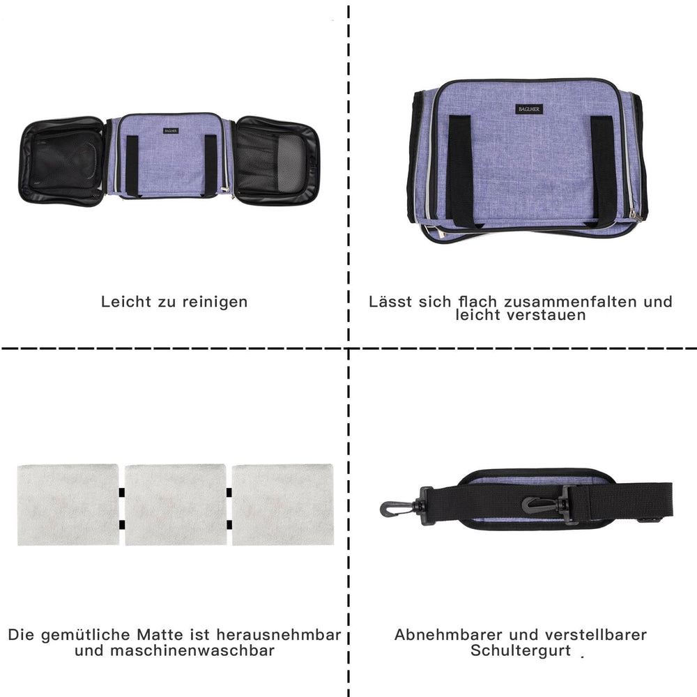 Baglher durable polyester and mesh construction resists collapse