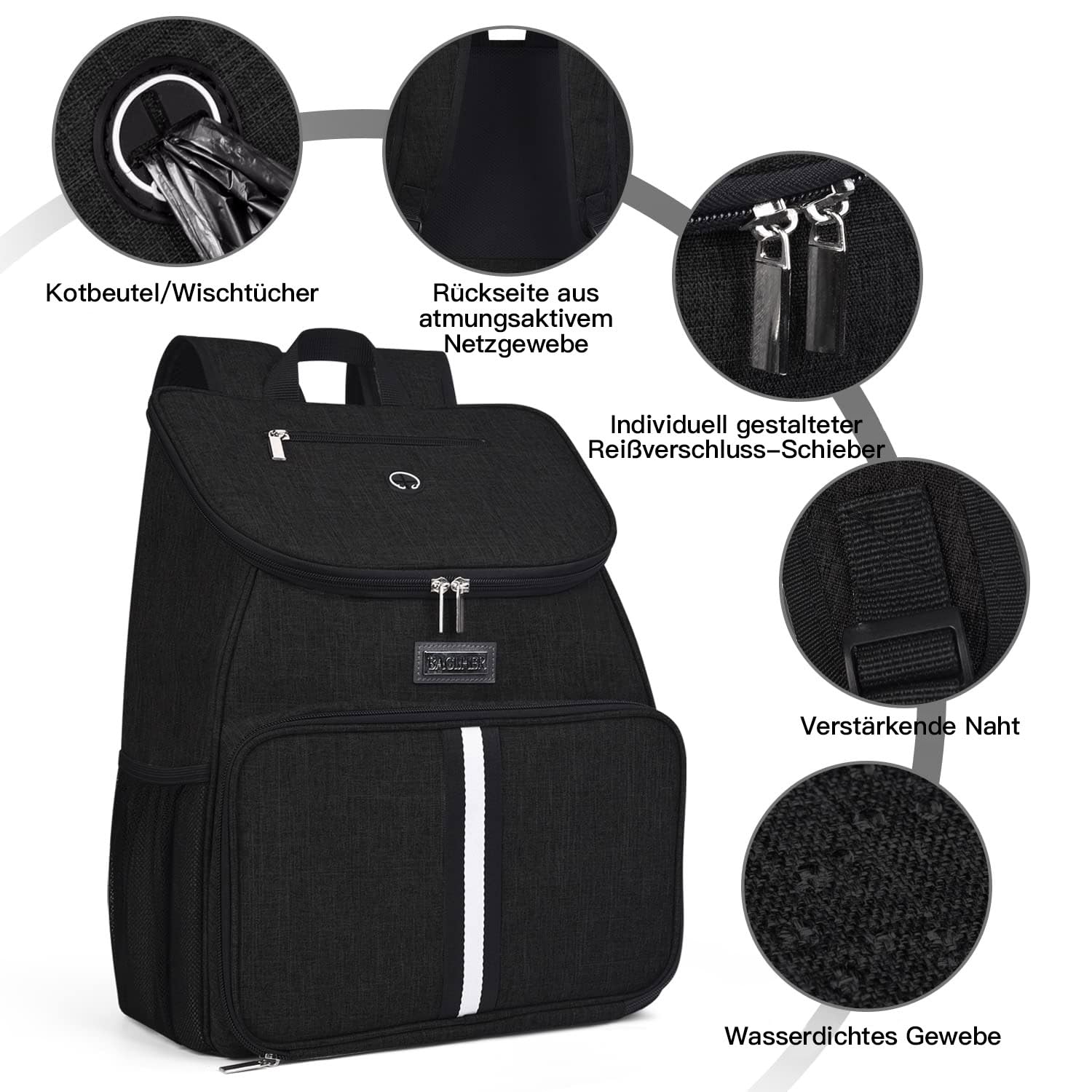 BAGLHER Silicone collapsible bowls set for convenient on-the-go meals.