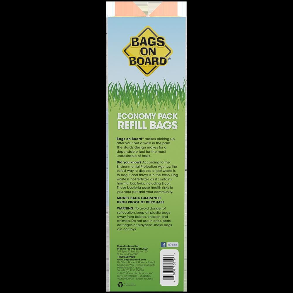 Bags on Board extra-thick dog waste bags withstand messes with reliable strength