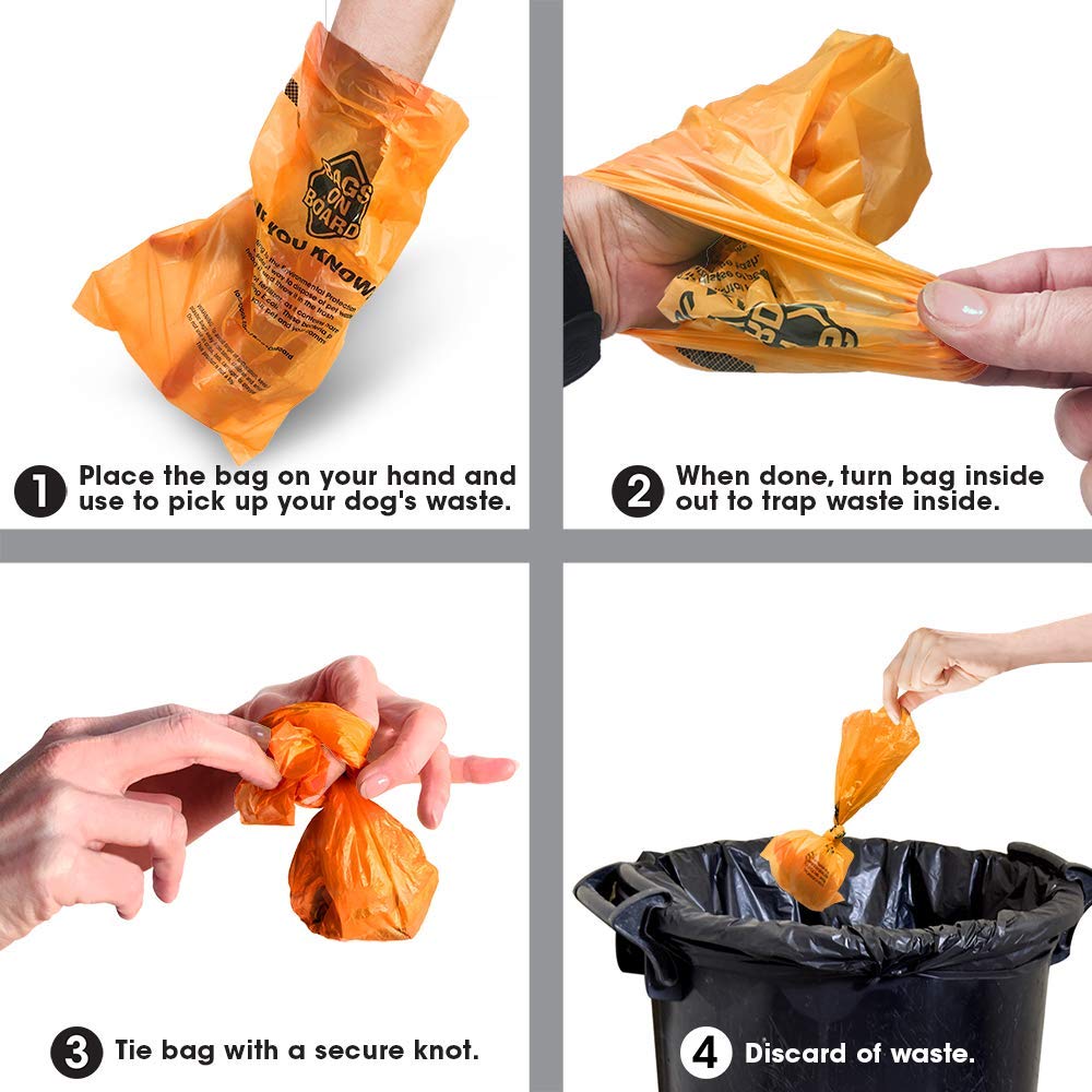 Bags on Board fit most dispensers for flexible on-the-go cleanup