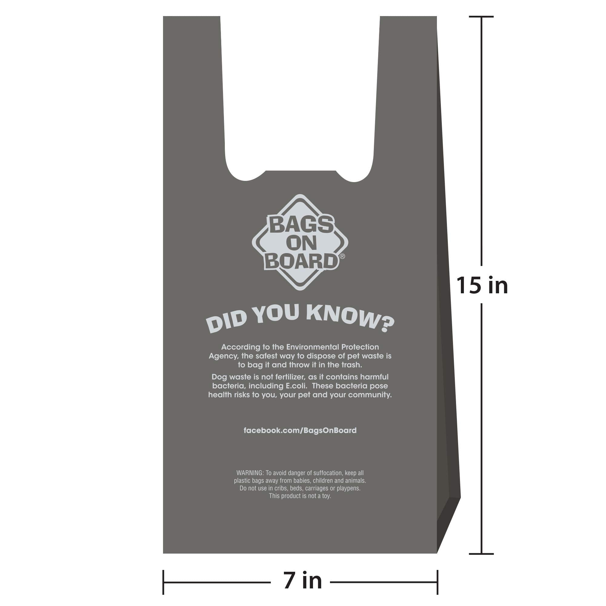 Bags on Board large 7x15 inch poop bags for oversized messes