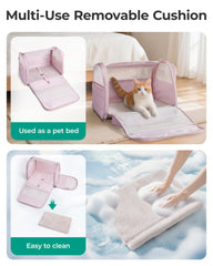 BAGSMART quilted-puffy cat carrier with durable waterproof fabric