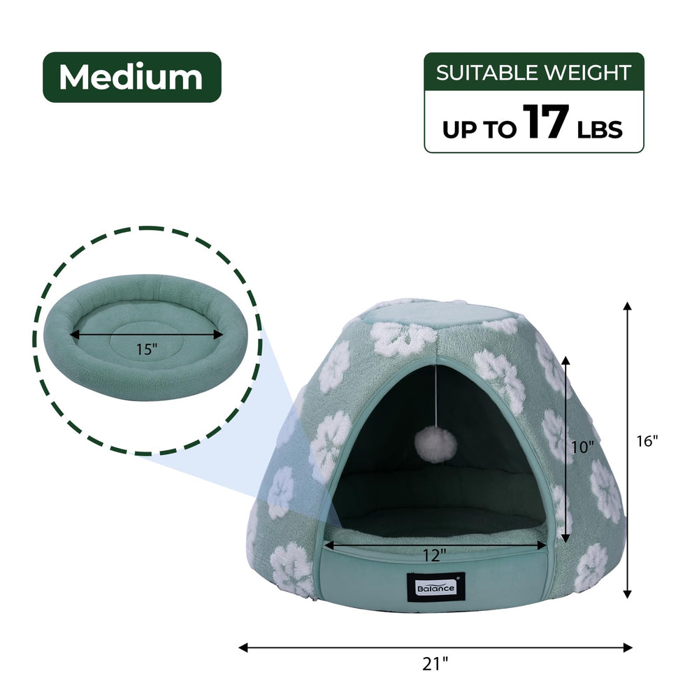BALANCE Cat Bed anti-slip bottom stays in place on hard floors.