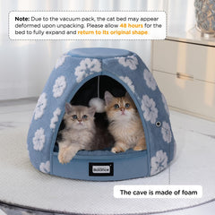 BALANCE cat bed inner cushion blue provides a removable plush layer for easy cleaning