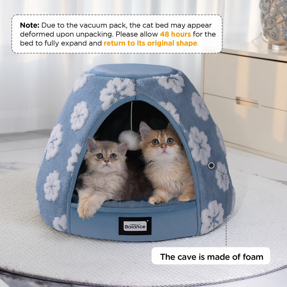 BALANCE cat bed inner cushion removable soft plush offers versatile comfort.
