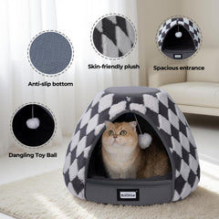 BALANCE cat bed jacquard pattern design adds stylish calm to any room.