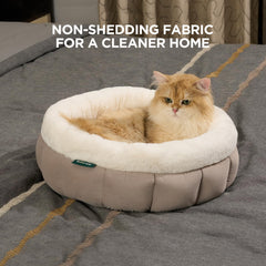 BALANCE bed with raised sides supports head and neck while curling up.