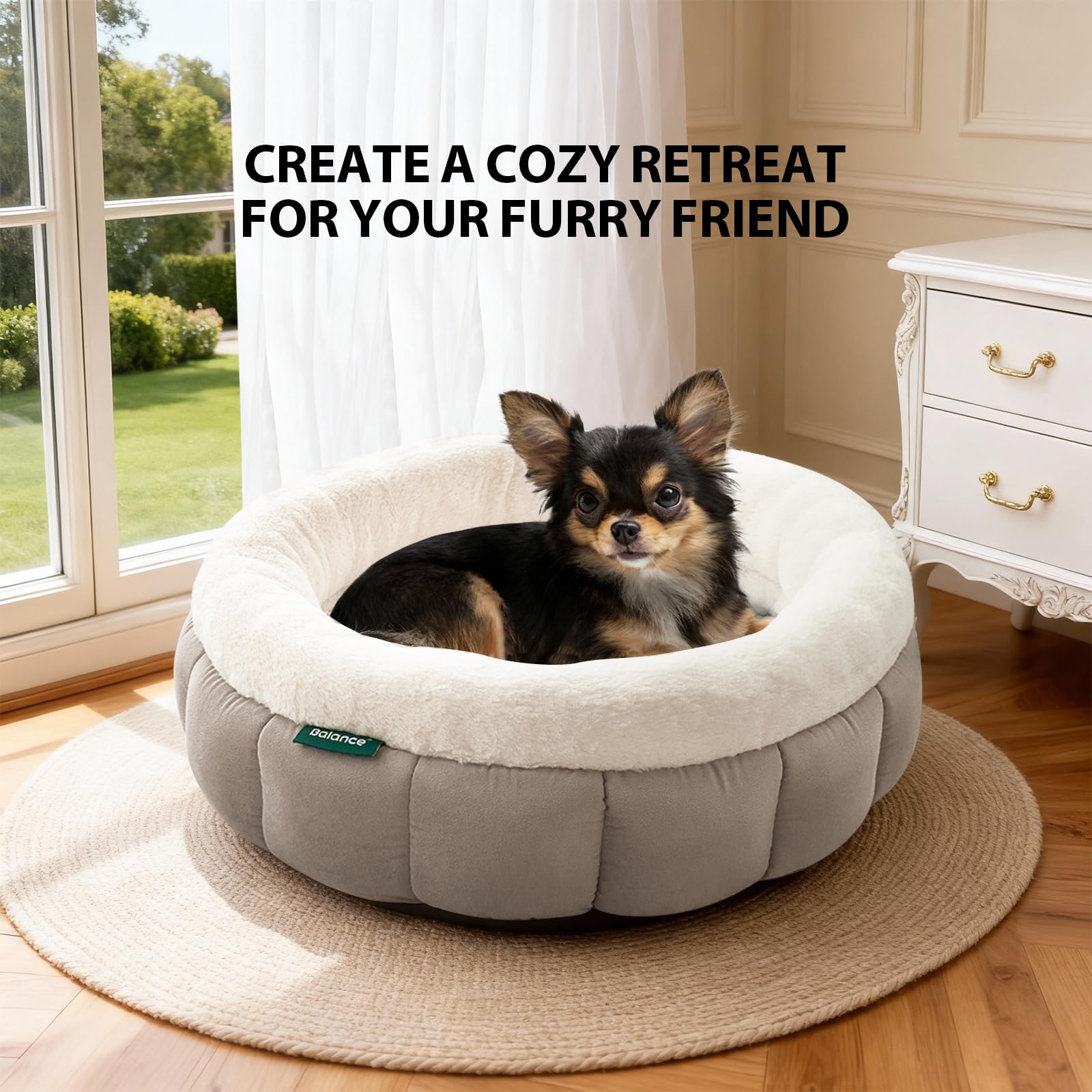 BALANCE cat bed with removable cushion for easy washing and cleaning.