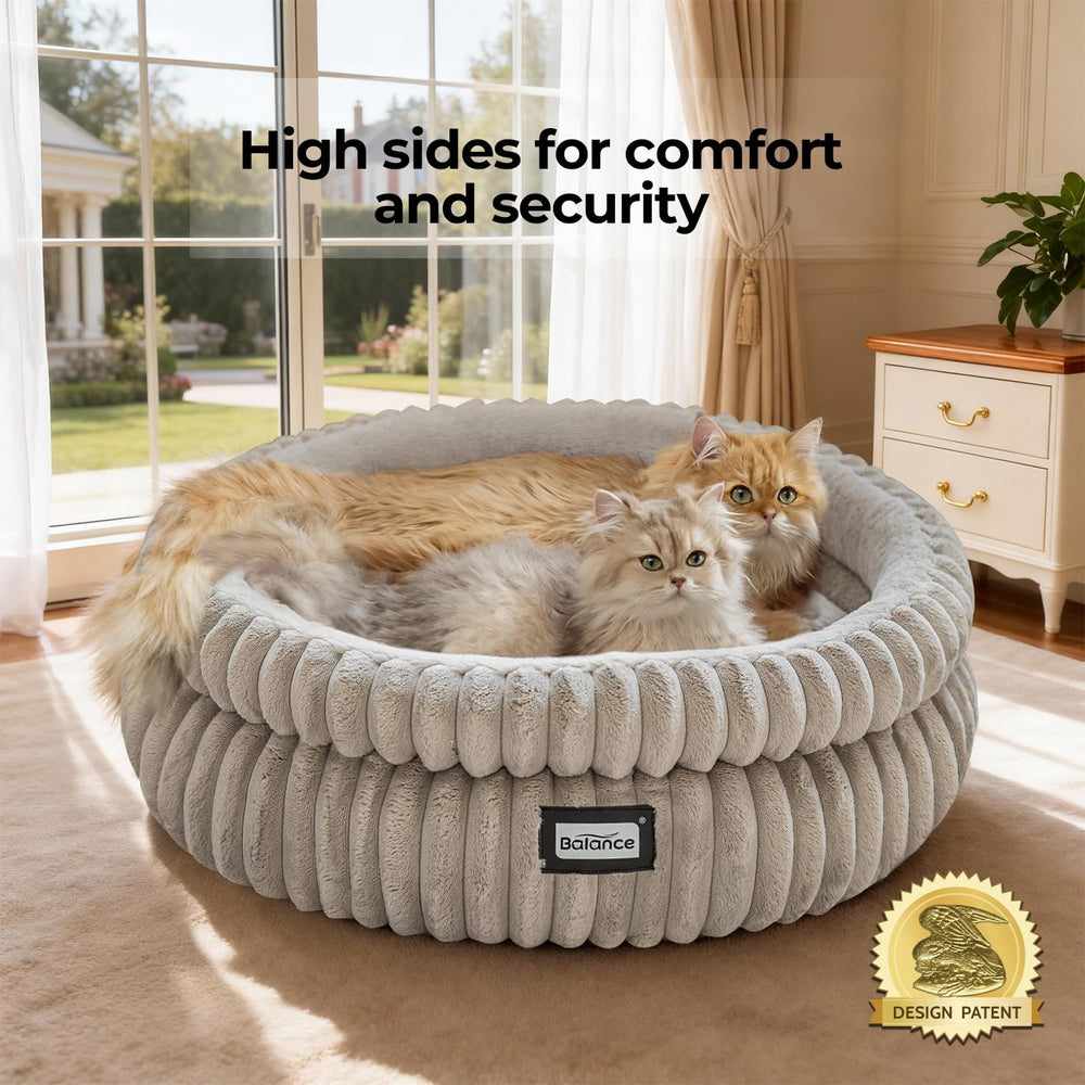 BALANCE cat bed round anti-slip bottom keeps bed steady on floors