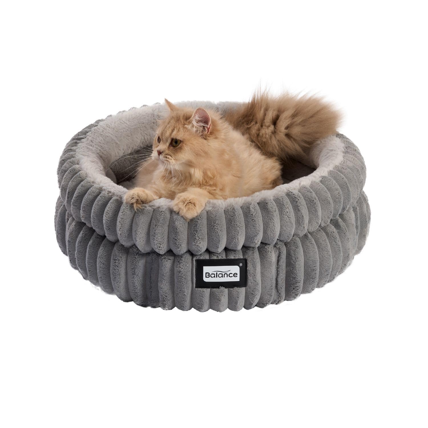 BALANCE cat bed round ideal for kittens and puppies seeking snuggly retreat
