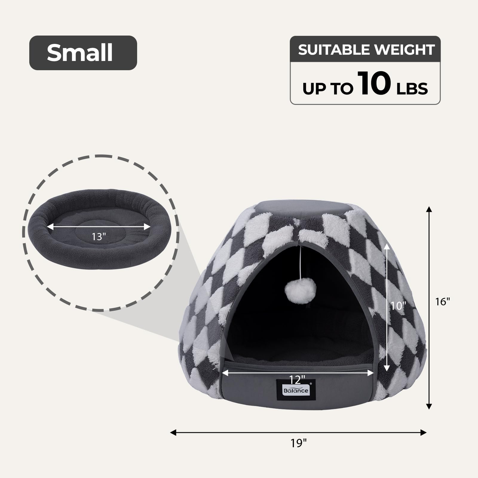 BALANCE cat bed uses skin-friendly, shed-resistant fabric for easy upkeep.