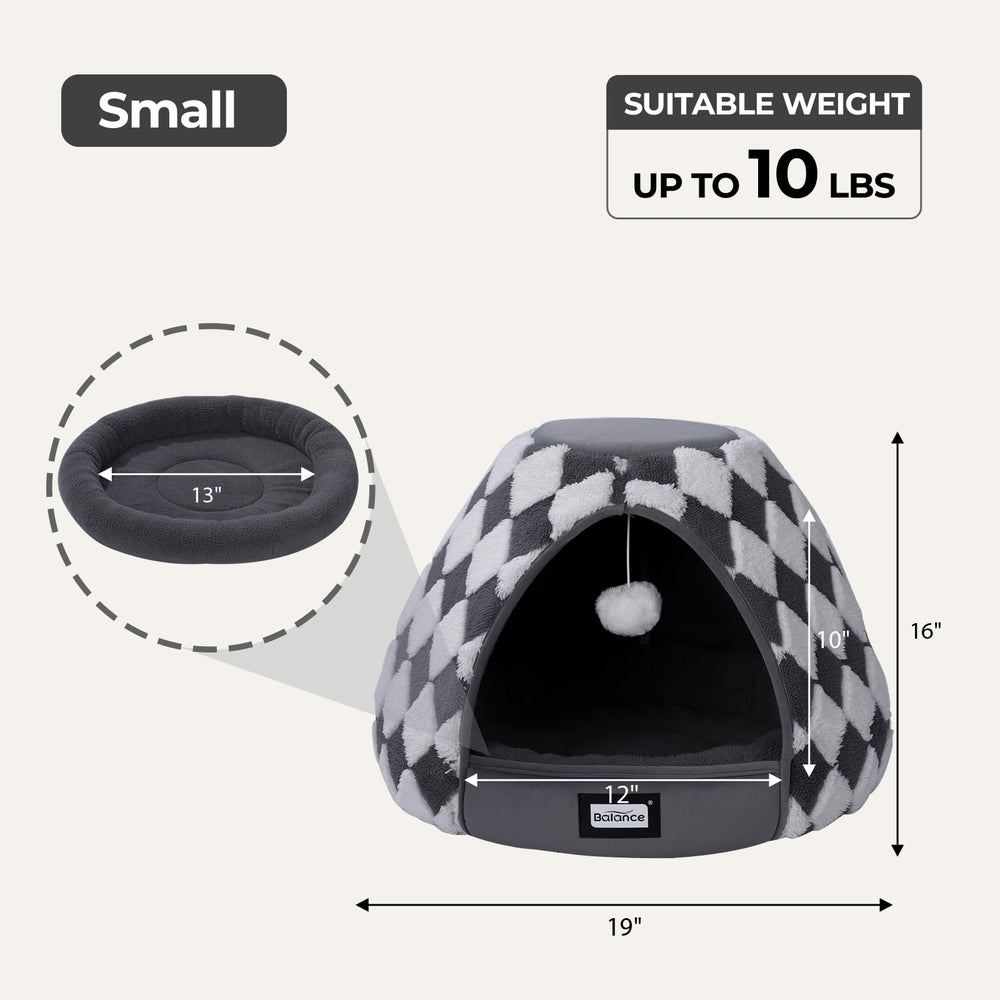 BALANCE cat bed uses skin-friendly, shed-resistant fabric for easy upkeep.