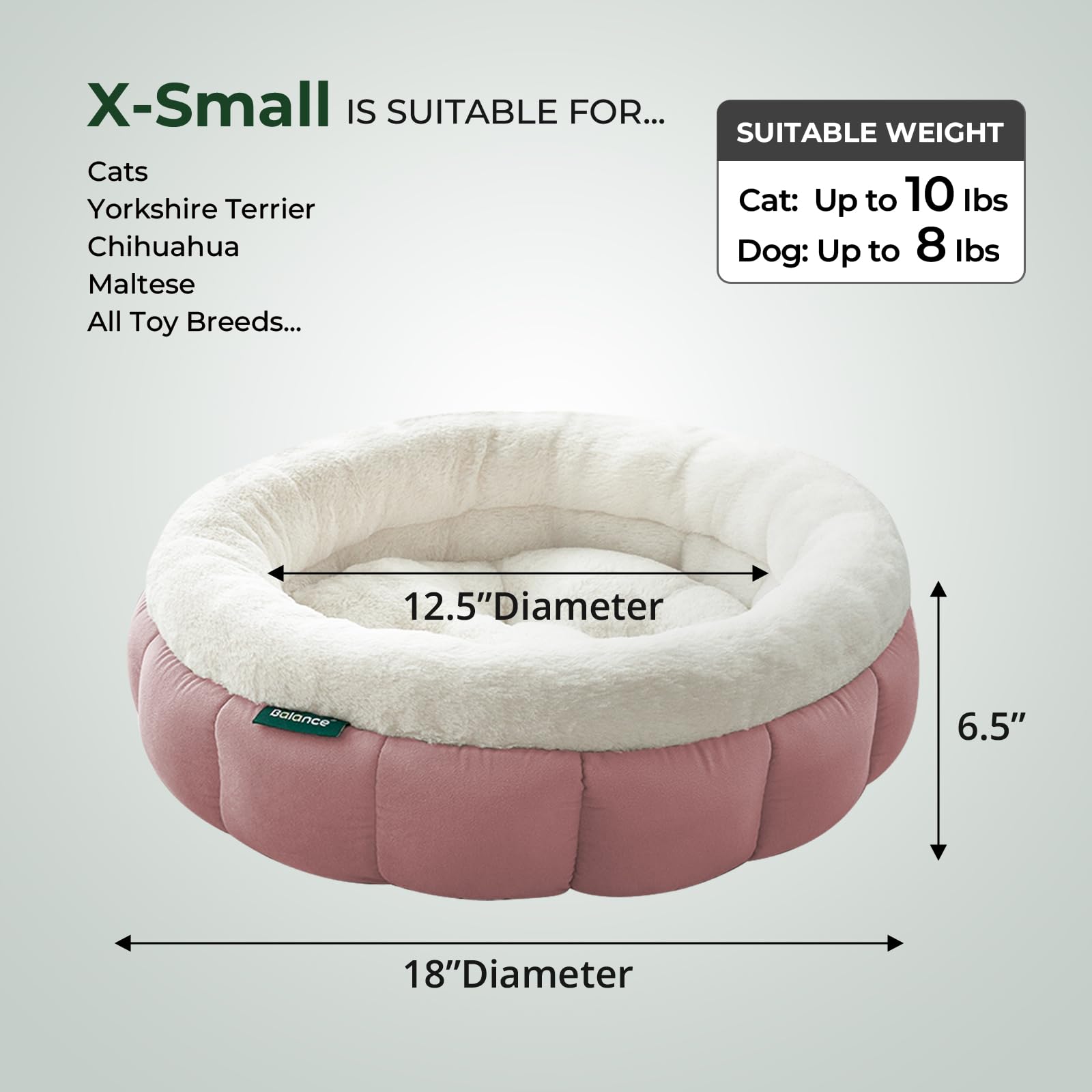 BALANCE washable cat bed with removable cushion for easy cleaning.