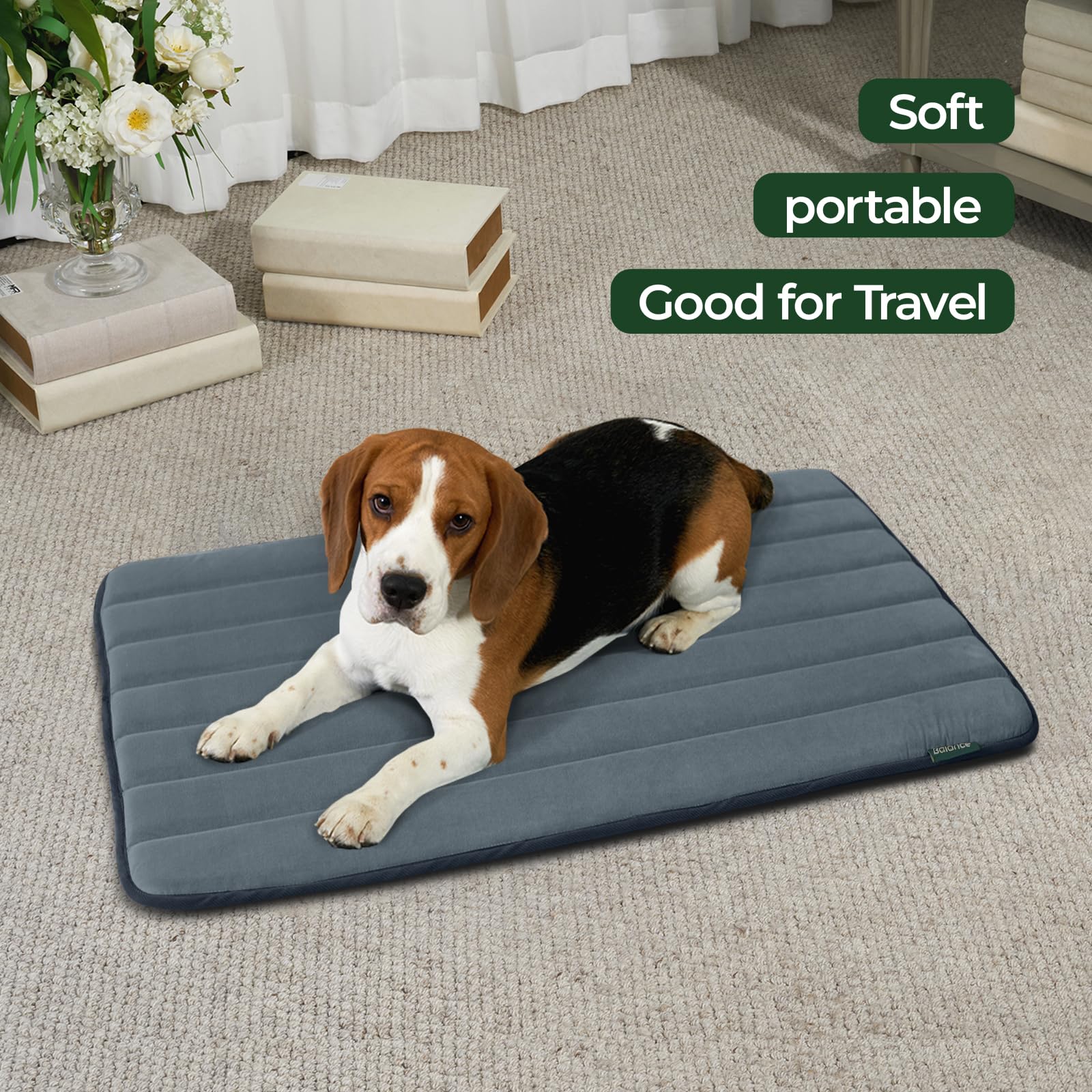 BALANCE crate pad anti-slip base keeps mats secure during play.