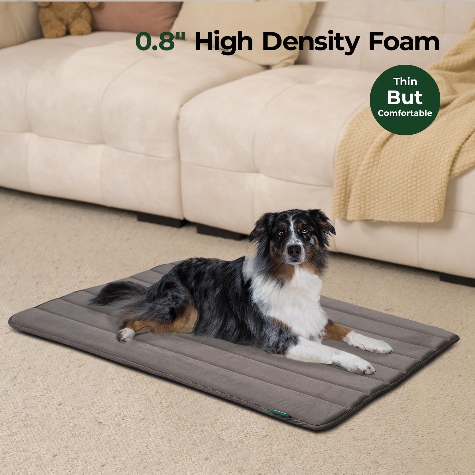 BALANCE crate pad top is water-resistant to protect foam