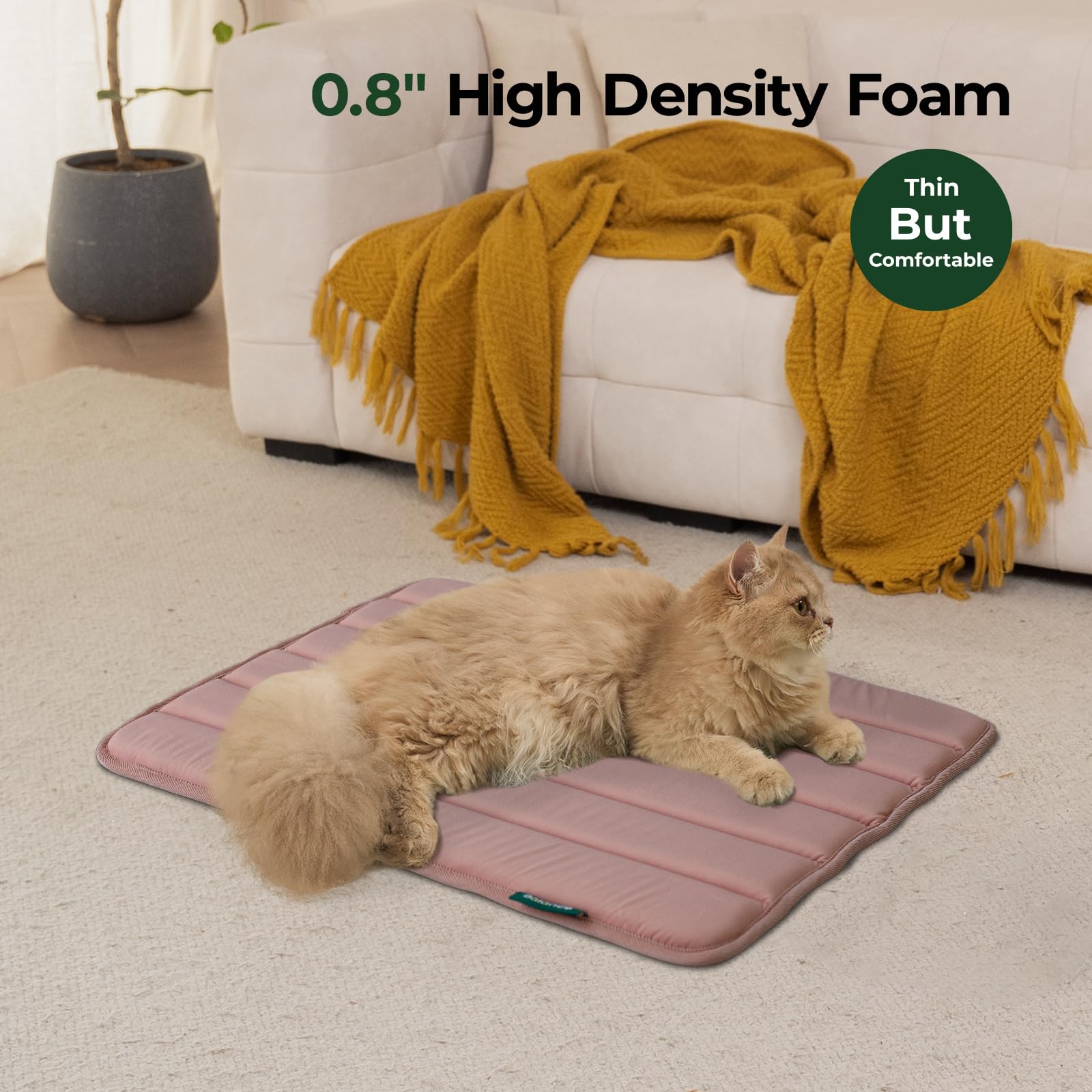 BALANCE dog pad top is water-resistant, protecting foam from accidents